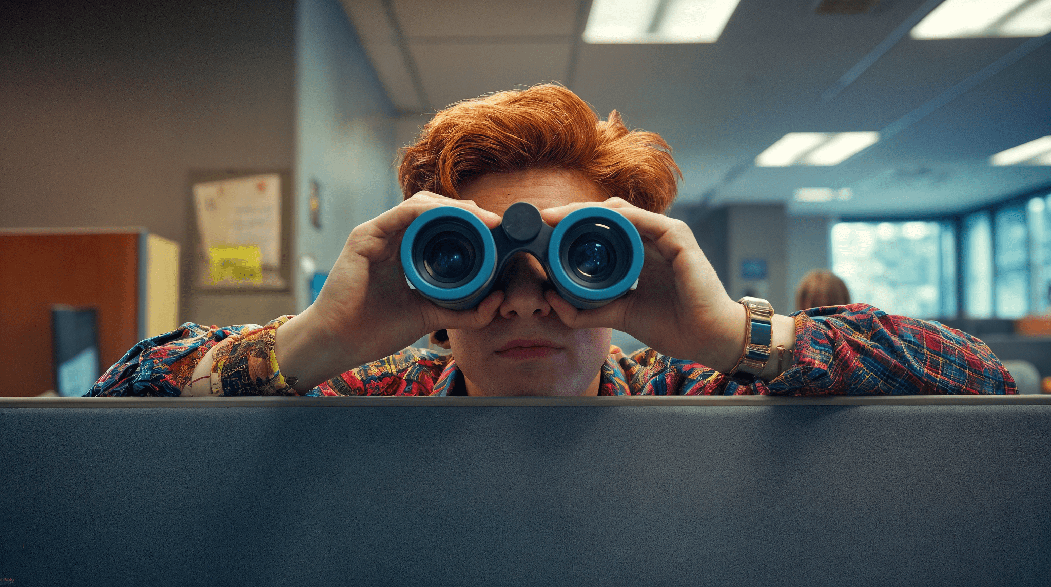 Candid Photograph of an Office Worker